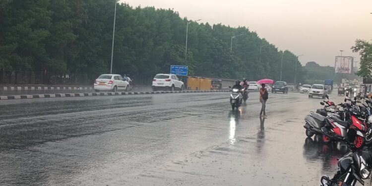 पनवेलमध्ये पावसाची हजेरी; नागरिकांची तारांबळ