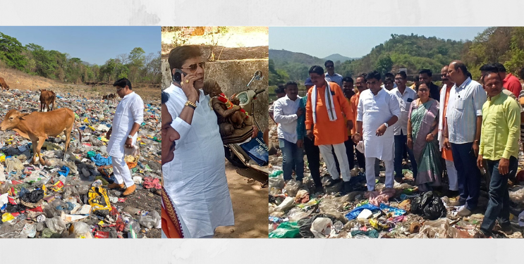 चोळई सावित्री संगमावरील डम्पिंगला विरोध