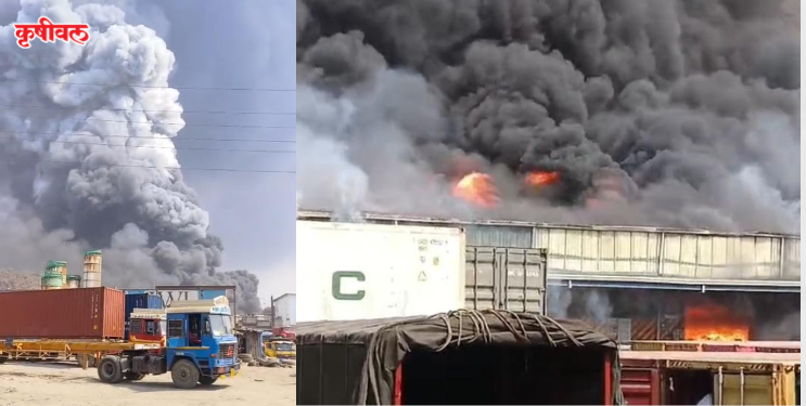 जेडब्ल्यूआर गोदामाला भीषण आग 