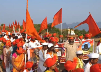 किल्ले रायगडावर शिवरायांची पुण्यतिथी साजरी