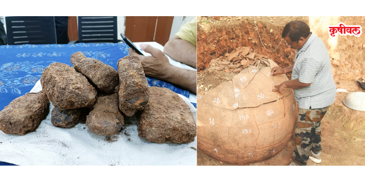 घारापुरी बेटावर उत्खननात सापडले जार