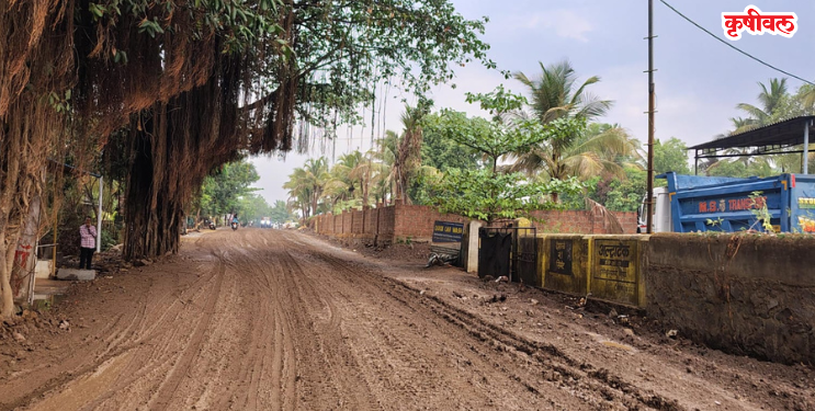 अवकाळी पावसामुळे रेवदंडा – मुरूड मार्ग चिखलमय