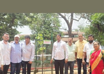 नगरसेवकांनी घेतले झाडाचे पालकत्व