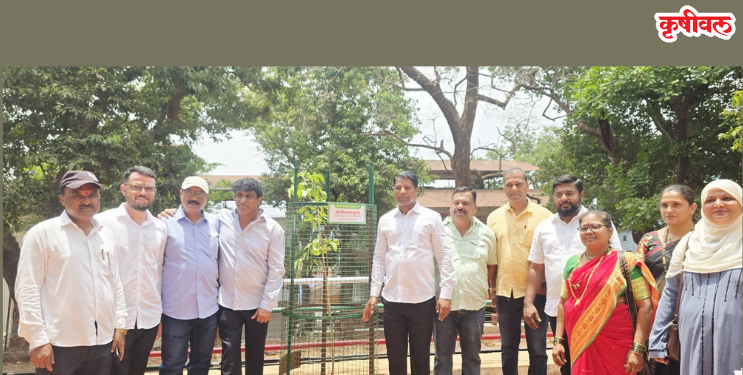 नगरसेवकांनी घेतले झाडाचे पालकत्व