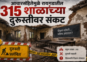 School Repairs: आचारसंहितेमुळे रायगडातील शाळांच्या दुरुस्तीवर संकट