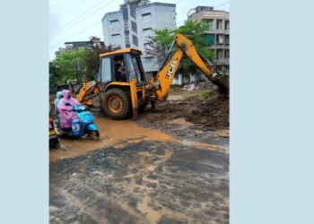 ममदापूर गावातील रस्त्याची दुरुस्ती