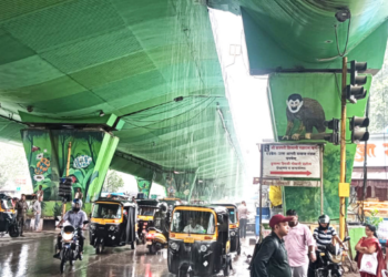 उन्नती पुलावर धबधबे