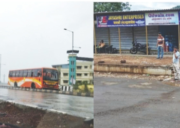 नागोठण्यात एसटी बसेसचा ‘हवाई प्रवास’; प्रवासी मात्र वाऱ्यावर