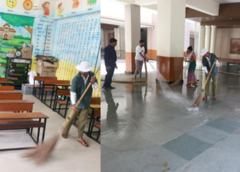 पनवेल महापालिकेकडून शाळांमध्ये स्वच्छता मोहीम