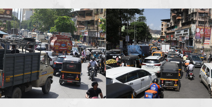 Traffic Jam: उरण नाक्यावर वाहतूक कोंडी