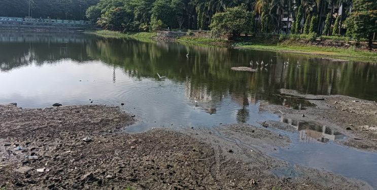 खांदेश्वर सरोवर सुकण्याच्या मार्गावर