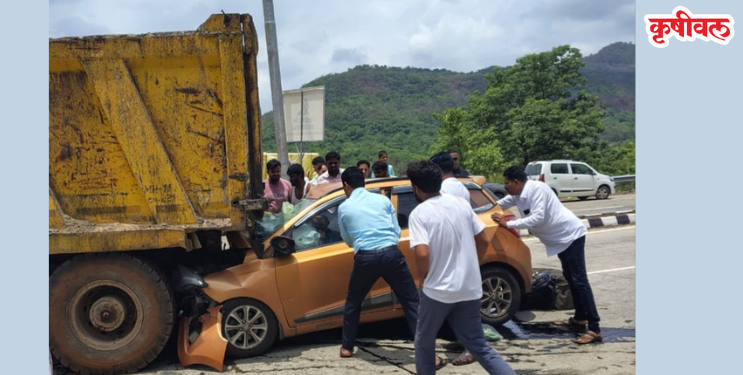 Kashedi Ghat Accident: भरधाव कार डंपरखाली घुसली; एकाचा मृत्यू