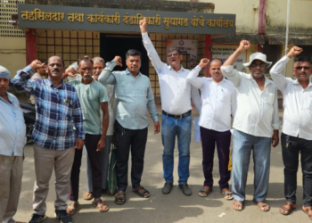 चिवेतील शेतकऱ्यांची तहसीलदार कार्यालयावर धाव