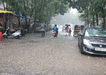 सिडको वसाहतीतील भाग जलमय