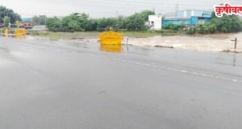 पुलावरील रेलिंग गेली वाहून