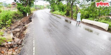 मोरी खचल्यामुळे अपघाताचा धोका
