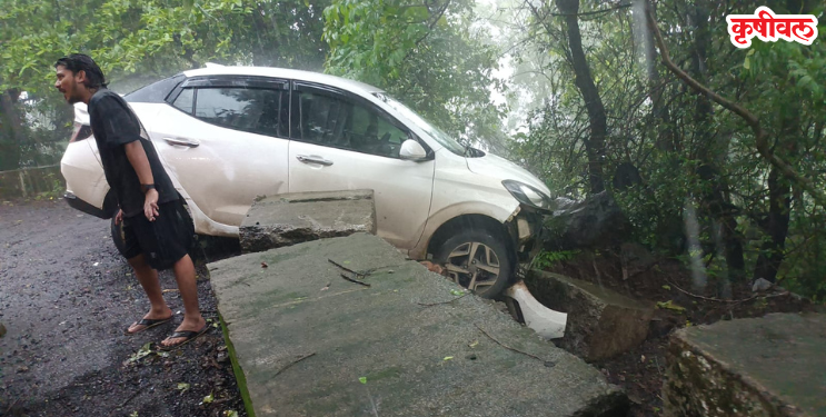 माथेरान- नेरळ घाटात अपघात
