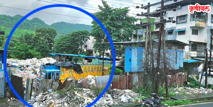 महाड शहरालगत अनधिकृत भंगाराचे गोडाऊन
