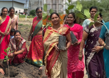 एकल मातांच्या हस्ते वटवृक्षाचे रोपण