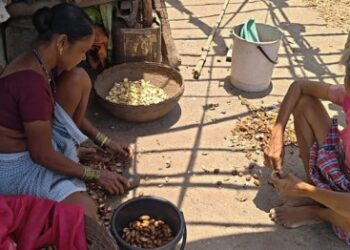 आदिवासी कुटुंबियांना मोहाचा आधार