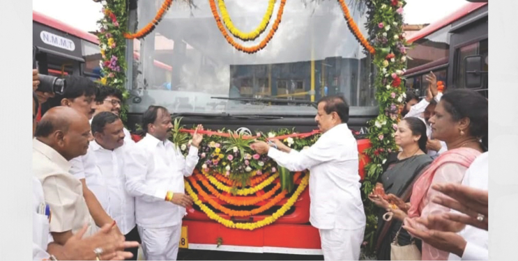 एनएमएमटीच्या ताफ्यात नवीन सीएनजी बस दाखल