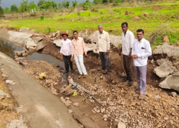 राजनाला कालव्याची पावसामुळे दुरवस्था