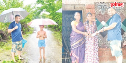 जयंत पाटील यांच्या वाढदिवसानिमित्त छत्री वाटप