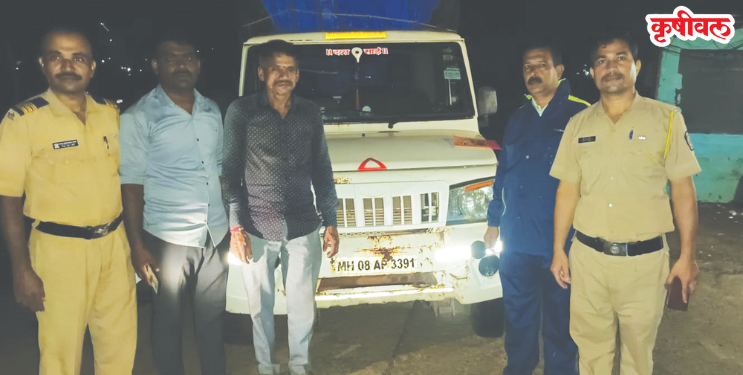 अवैध खैराच्या लाकडाची वाहतूक करणारी गाडी जप्त