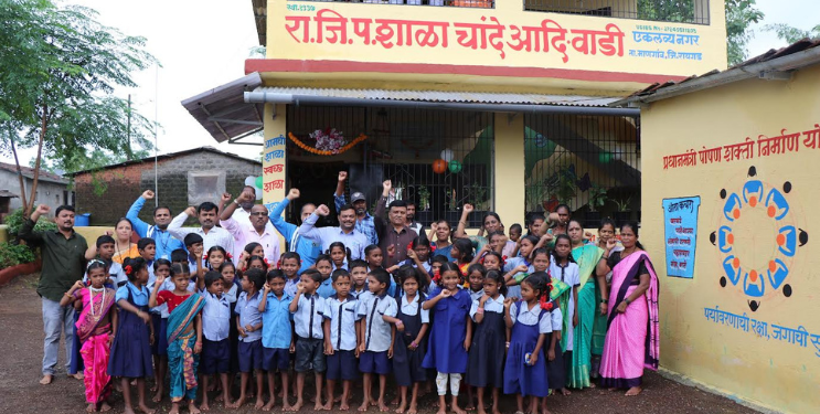 चांदे आदिवासीवाडी शाळेला नवे रूप