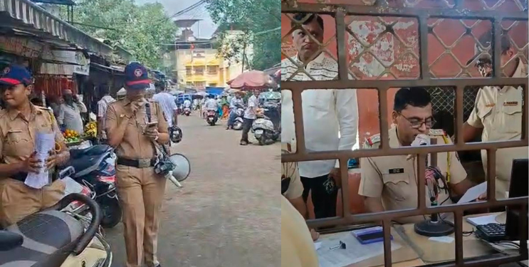 रक्षाबंधनाच्या पार्श्वभूमीवर पोलिसांचा बंदोबस्त