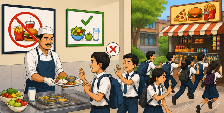 शाळा कॅन्टीनमध्ये जंक फूडला लगाम