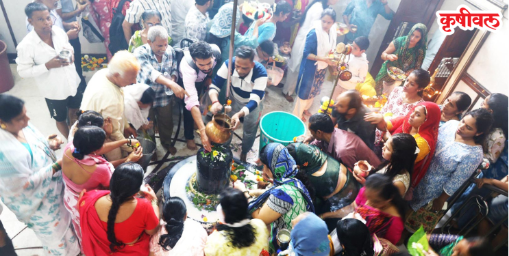 कामोठ्यात शिवमंदिरात भाविकांची गर्दी