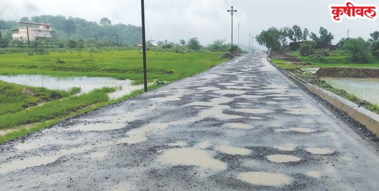 नेरळ-पेशवाई रस्ता खड्ड्यात