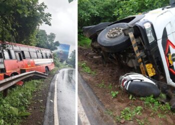 कार्लेखिंडीजवळ दोन वेगवेगळे अपघात