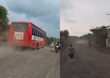 अलिबाग-बेलकडे मार्गावर धुळीचा धुरळा!