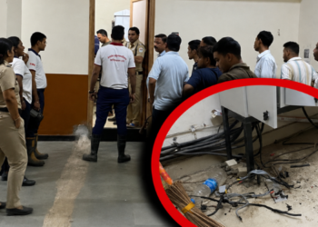 दि.बा. पाटील विद्यालयात शॉर्टसर्किट