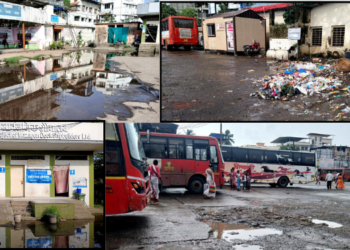 Alibag Bus Depot: अलिबाग एसटी स्थानक समस्यांच्या गर्तेत