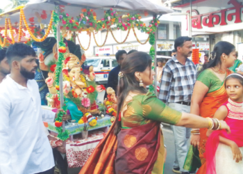 ढोल-ताशांचा गजराने परिसर दुमदुमला