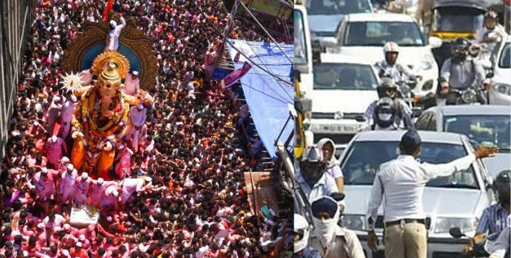 गणेश विसर्जनासाठी पनवेलमध्ये वाहतुकीत बदल; ‘या’ मार्गांवर प्रवेशबंदी