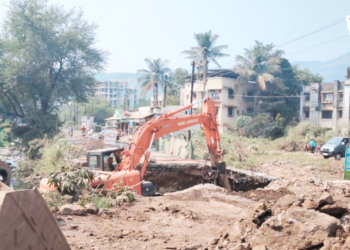नेरळ फाटक ते साई मंदिर रस्त्याच्या कामाला प्रारंभ