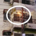 वीज खांबावरील तारांना आग