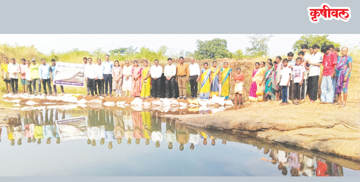 भावशेत ठाकूरवाडीत वनराई बंधाऱ्याचे लोकार्पण