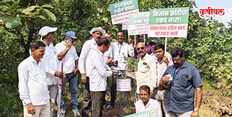 वृक्षतोड विरोधात किसान क्रांती संघटना आक्रमक