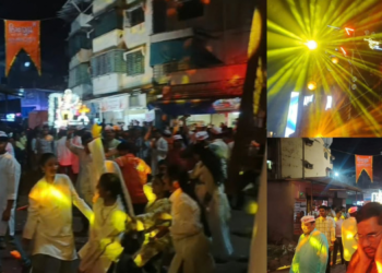 विसर्जन मिरवणुकीत ‘आवाजाची स्पर्धा’